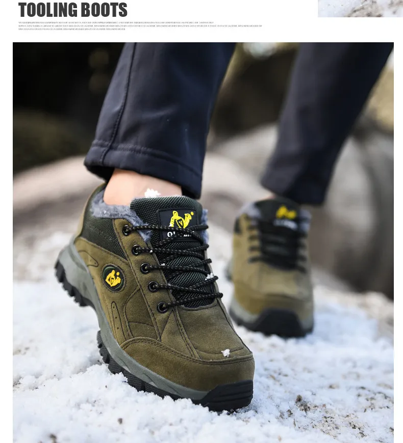 Новинка 2019 года; Мужская обувь из хлопка для пеших прогулок; теплая Вельветовая обувь на низком каблуке; нескользящая Нескользящая Зимняя