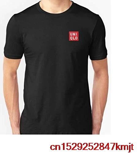 UNIQLO приталенная рубашка TFGHFG из 100% хлопка черного цвета или FGHFG для мужчин и женщин