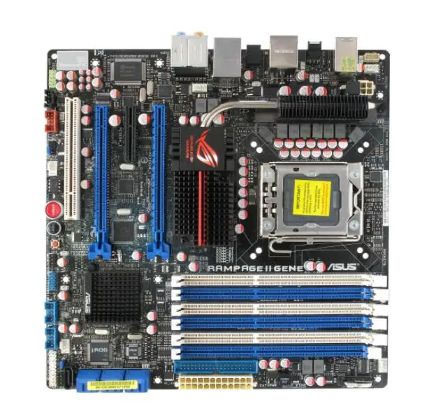 

Asus Rampage II Gene DDR3 LGA 1366 X58 Desktop Motherboard for I7 cpu 24GB USB2.0 USB3.0 motherboard