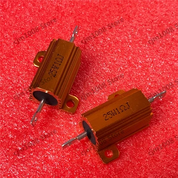 

RX24-25W 1R 1RJ Power Metal Shell Case Gold Aluminium Case Wirewound Resistor 25W 1ohm 5% Automobile LED lamp resistors