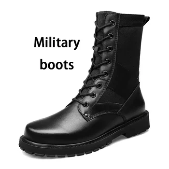 

Men Military Boot Tactical Combat Ankle Boots Army Autumn Winter Warm Men Leather Boots Male Outdoor Hunting Boots Work boots