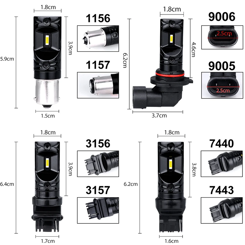 Hlxg 1156 BA15S P21W 1157 Автомобильный светодиодный авто задний фонарь BAU15S 3156 3157 светодиодный автомобиля 12 V-24 V 7440 7443 дневные ходовые огни сигнальные огни