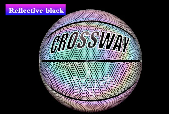 CROSSWAY Holographische Gummi Kinder Basketball Size 7 Ball Streetbasketball DE 