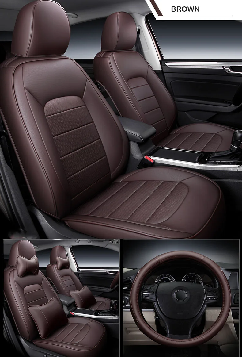 Custom car Seat Covers leather for auto volkswagen passat b6 B7 B8 Car Seat Covers for Cars auto products car accessories covers
