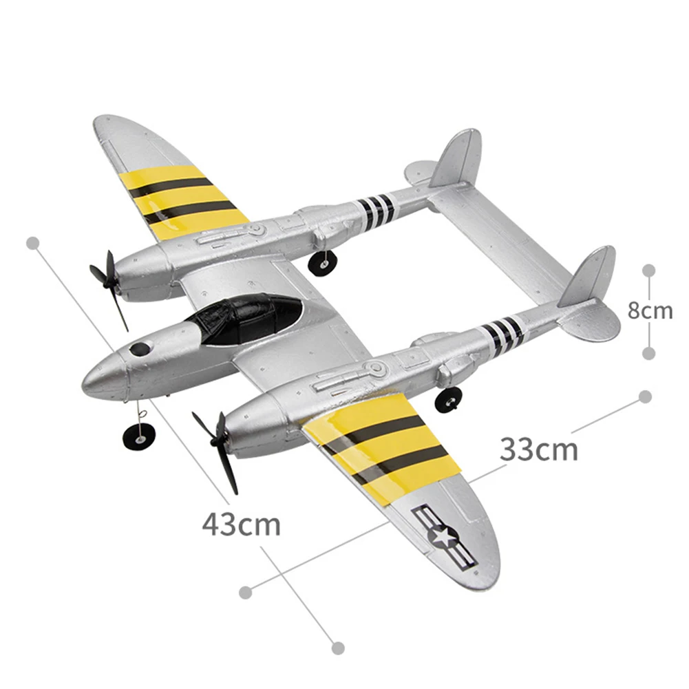 P38 2.4G Indoor Model Remote Control Flying Mini Kids Fixed Wing Airplane RC Glider Throwing Foam DIY Gift Drone Toy