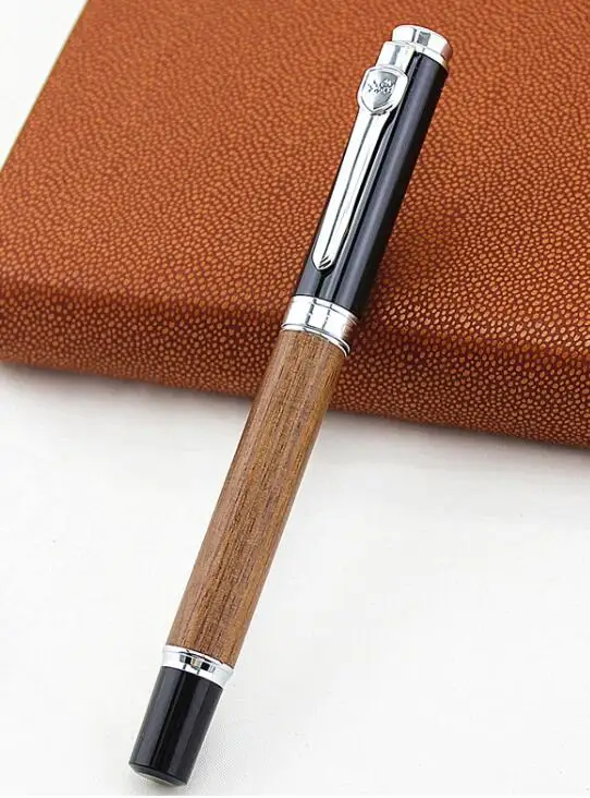 Jinhao 8802 роликовая шариковая ручка деревянный бочонок Винтажный стиль международный стандарт, деревянный цвет - Цвет: W