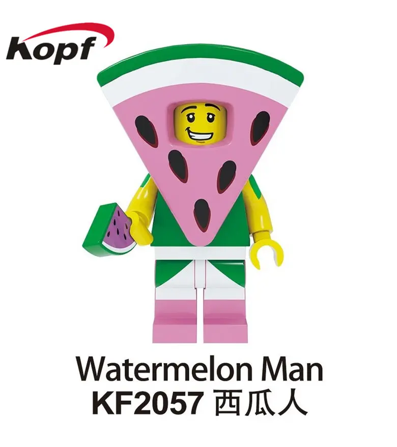 KF2057 20Pcs No Box 20 шт. строительные блоки насосная серия оловянный человек Бэтмен Эммет Китти арбуз человек кошка поп певец Фигурки игрушки для детей KF8042 - Цвет: KF2057 20Pcs No Box