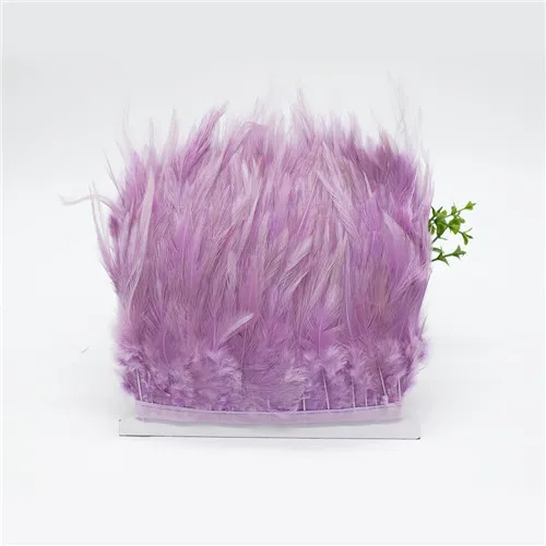 25 light purple 49 цветов 20 м отделка петушиным пером бахрома из перьев на шею 10-15 см седло перо лента куриное перо отделка для платья - Цвет: 25 light purple
