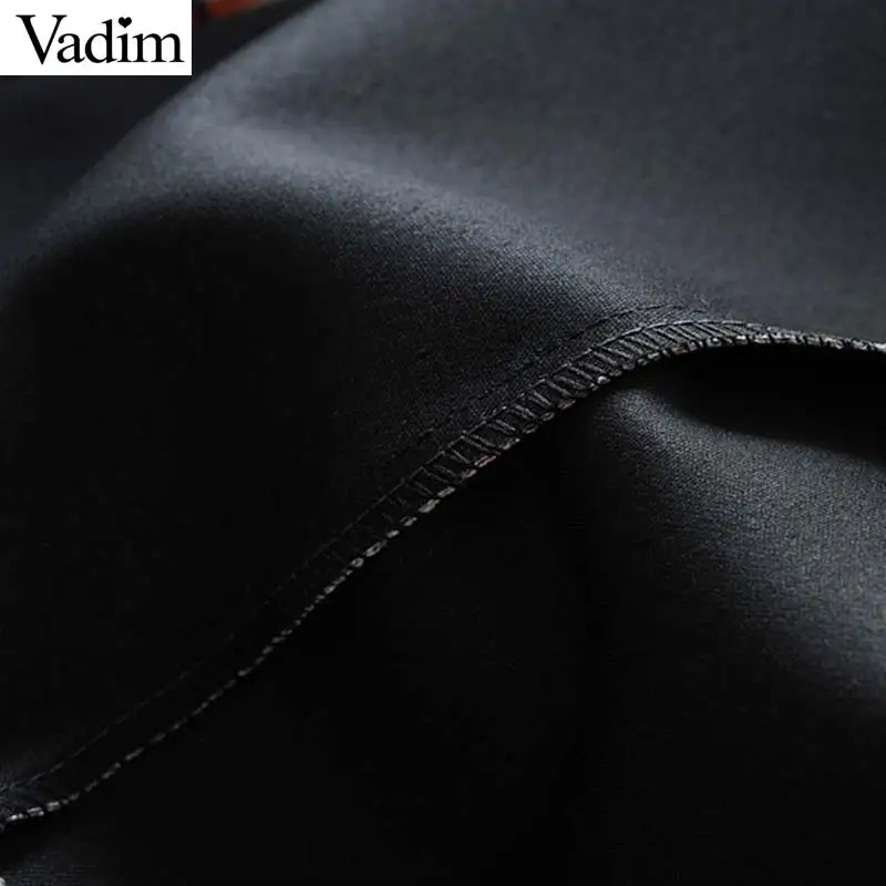 Женское элегантное платье vadim, клетчатая юбка миди, клетчатый галстук-бабочка, пояс, передний разрез, карманы, Женская офисная одежда, повседневные юбки BA810