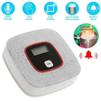 

Digital LCD Carbon Monoxide Detector CO Portable Voice Light Alarm Sensor Meter