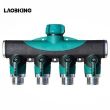 Новое садовое распределительное устройство поливного шланга пластиковое Капельное 3/4 ''орошение водопроводный соединитель сельскохозяйственный 4 способ соединители крана