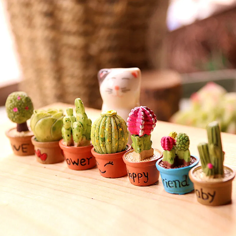 High Quality Lifelike Artificial Succulents Plant Garden Miniature Fake Cactus Eco-Friendly Home Office Desktop Decorations | Дом и сад