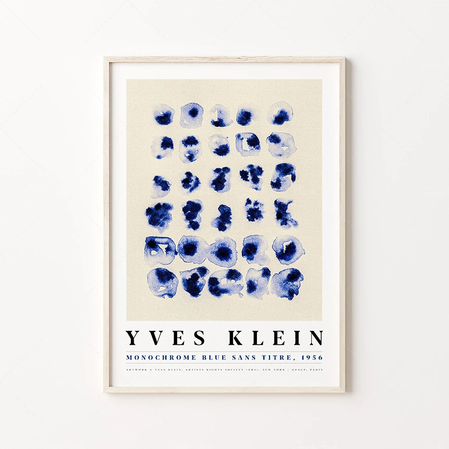 kursiv At søge tilflugt Gå op og ned Yves Klein Poster, Yves Klein Art Print, Blue Monochrome Art, Digital  Download, Exhibition Art Poster, Printable Yves Klein,