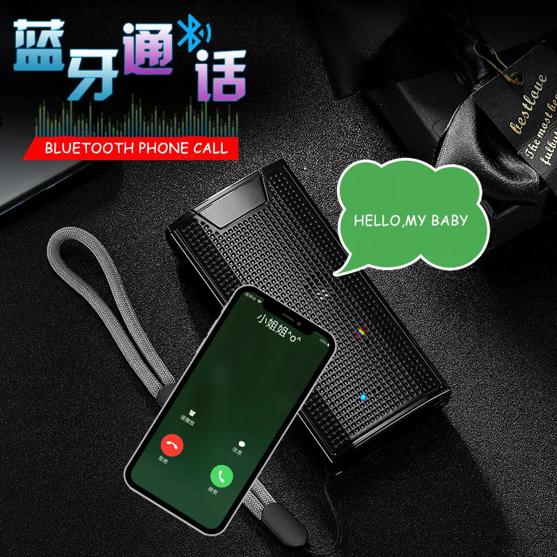  2019 plasma lighter 4 in one bluetooth speaker smart display power bank Lighters friend Gifts
