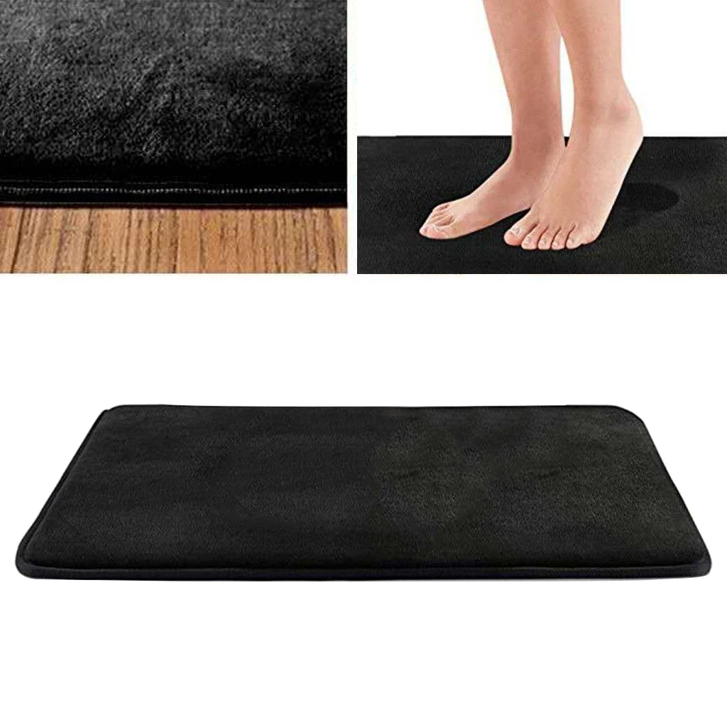 1pcs Soft Memory Foam Bath Mat Non Slip Absorbent Velvet Bathroom Rug Carpet Home Kitchen Hotel Carpet Multi-color