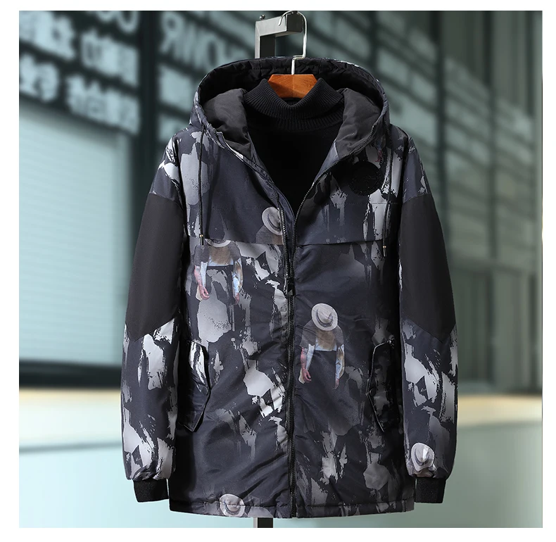 Большие размеры 10XL 9XL 8XL7XL 6XL 5XL теплая верхняя одежда зимняя мужская куртка, ветронепроницаемая мужская куртка с капюшоном теплые мужские парки Большие размеры - Цвет: TuAn