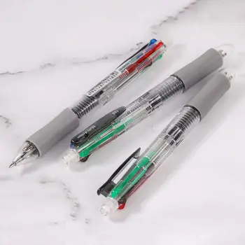

2020 New 5 in 1 Multicolor Ballpoint Pen with Black / Blue / Green / Red Ink 0.7mm School Office Supplies Stationery Kids Gift