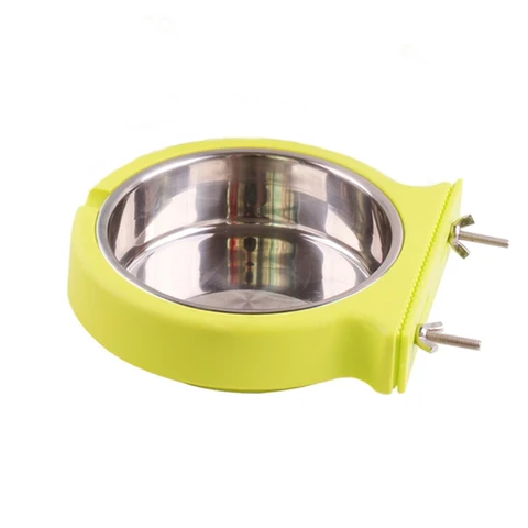 Quality Pet Bowl Hanging Stainless Steel Resin Dog Bowl Food Utensils Cat Bowl Feeder Fixed Hanging Bowl Drinking Bowl Dog