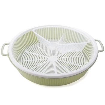 

Multi-Function Double Drain Vegetable Fruit Storage Basket Kitchen Drain Storage Racks Tableware Bowl Dish Storage Shelves