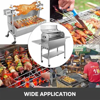 

BBQ Charcoal Grill 62 Inch Heavy Duty Stainless Charcoal Grill 25W