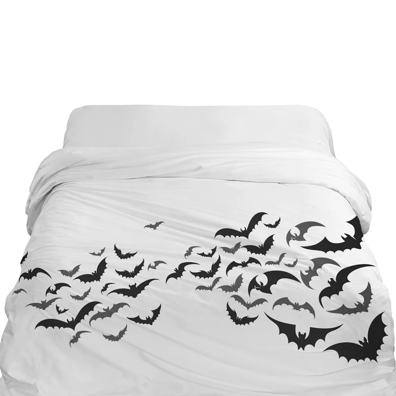 Halloween-04 3D пододеяльник 220x240/200x200, одеяло/покрывало King/queen Размер, черное постельное белье Хэллоуин вампирские клыки, Прямая поставка - Цвет: Halloween-04