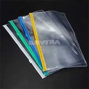 

1PC Plastic Transparent Stationary Cover Pouch Document Holder Pencil Bag Business Office Stationery 23*11.8cm