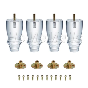 

1/2/4pcs Heavy Duty Acrylic Furniture Legs As Replacement For Sofa Bench Couch Legs Table Dresser Cabinet Bed TV Stand Legs