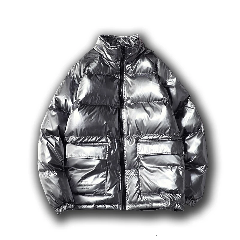Взрывной тренд 19 зимняя мужская Серебряная Толстая короткая хлопковая куртка Студенческая теплая куртка красивая одежда китайский стиль фонарь рукав
