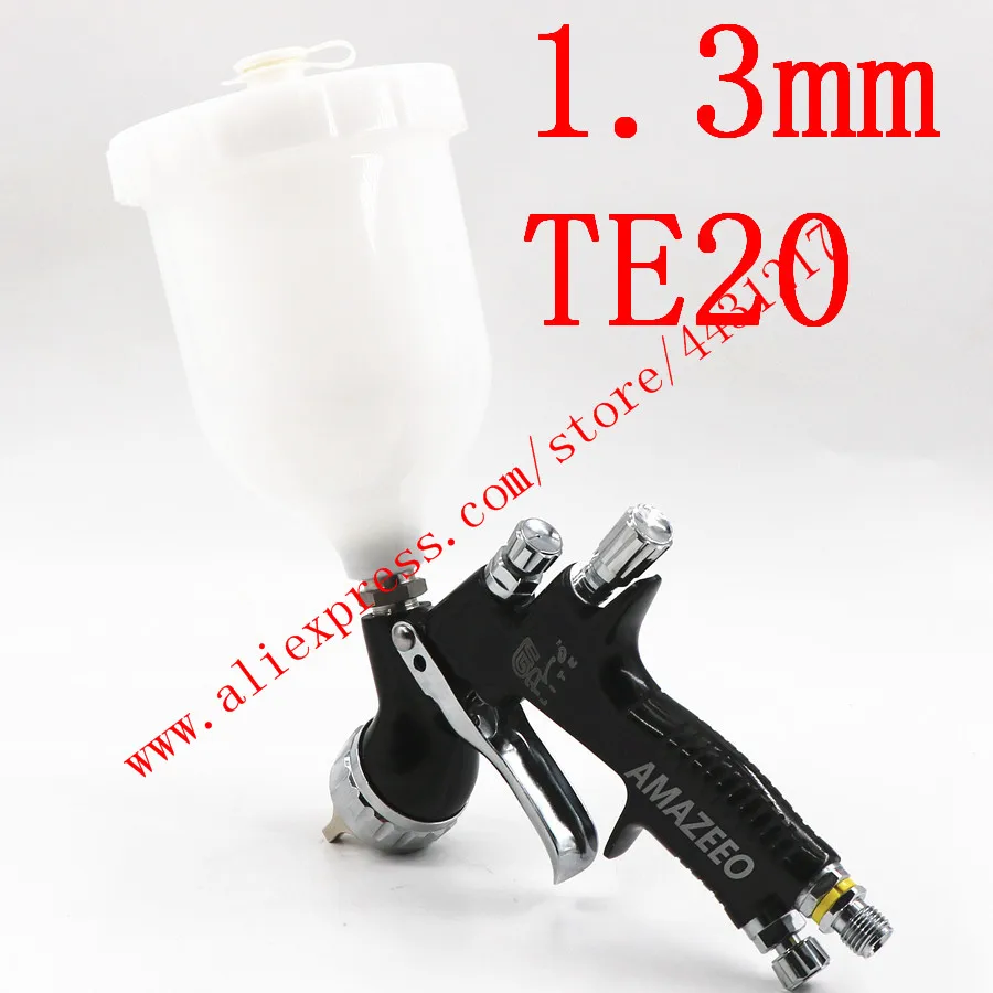 Black 1.3mm TE20 Lvmp Профессиональный высокоэффективный gti pro lite пистолет-распылитель TE20 T110 1,3/1,8 мм краска на водной основе Автомобильный Краскораспылитель - Цвет: Black 1.3mm TE20