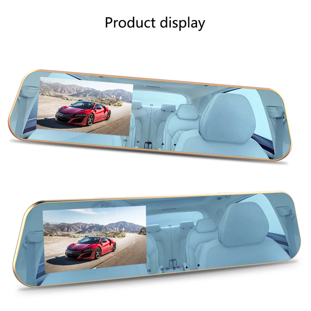 

Full HD 1080P Car Dvr Camera Auto 4.3 Inch Rearview Mirror Digital Video Recorder Dual Lens Registratory Camcorder