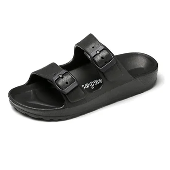 

Casual Lightweight Non Slip Adjustable Buckle EVA Arch Support Women Slide Sandals Shoes Indoor Outdoor Summer Beach Flat Heel