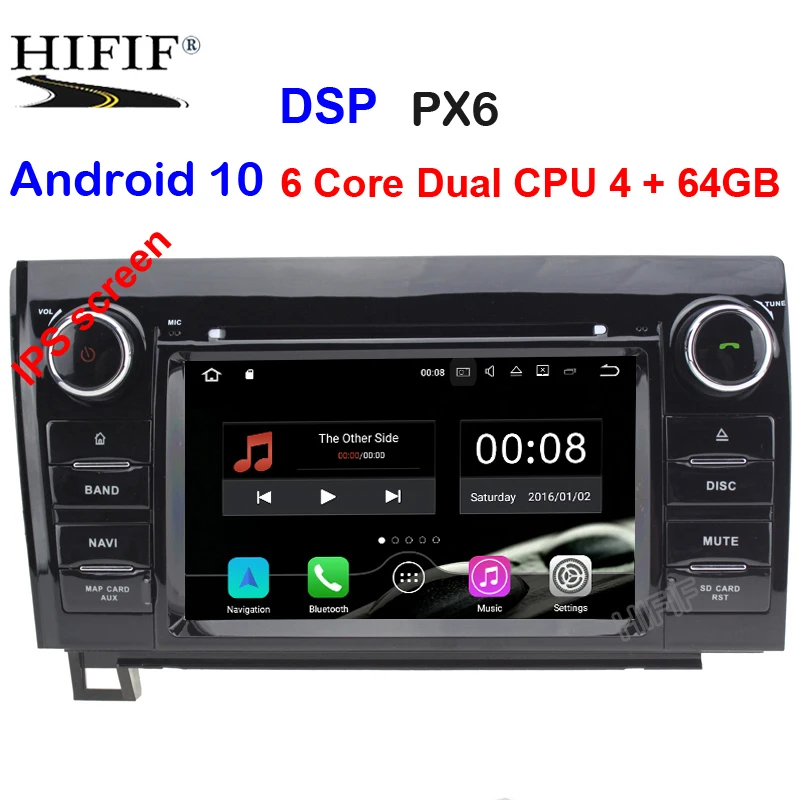 IPS 7-дюймовый 6-ядерный Android 10 4 Гб ОЗУ 64 ПЗУ 2din автомобильный dvd GPS плеер для Toyota Tundra