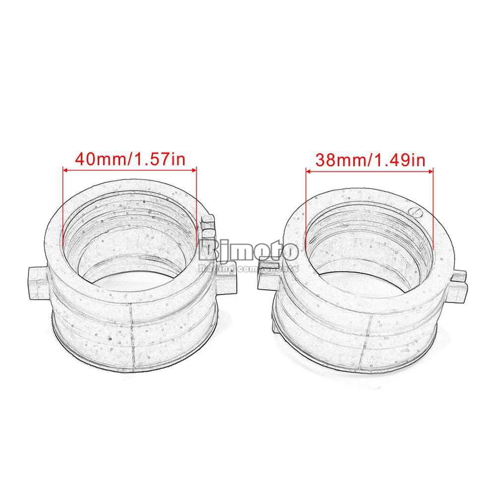 BJMOTO Мотоцикл резиновый карбюраторный адаптер впускной трубы Подходит для Honda 16211-MS8-000 16211MS8000 16211-MAW-600 16211MAW600