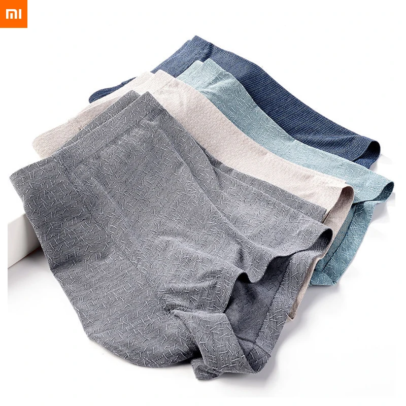 Нижнее белье xiaomi mijia мужское бесшовные жаккардовые шорты легкие шелковистые |