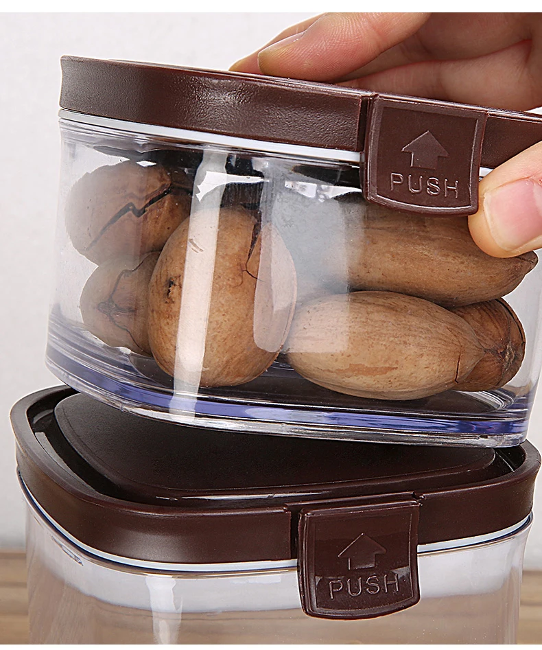 1Pcs Sealed moisture-proof kitchen storage tank plastic transparent tea cans milk powder snacks pasta biscuits home storage tank