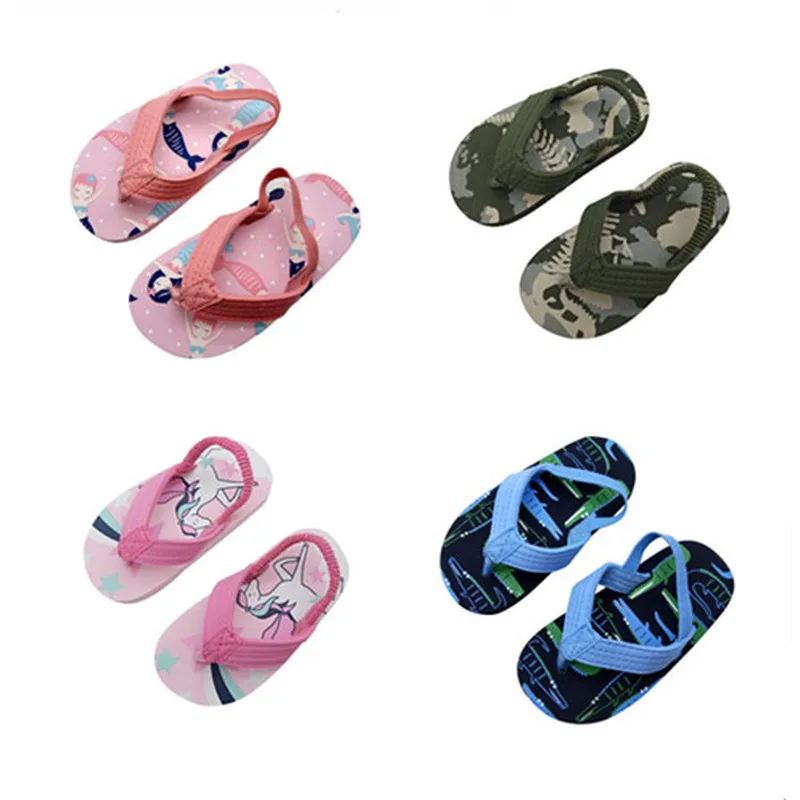 Zapatillas de EVA para niños y niñas, zapatos de playa ligeros y suaves de dibujos animados, antideslizantes, de 1 a 6 años