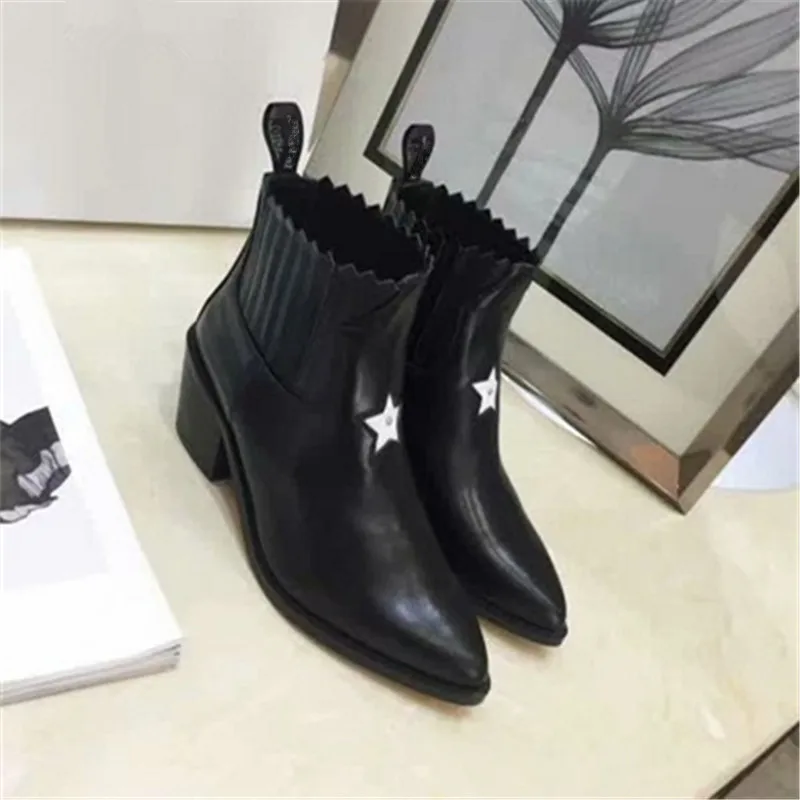 Scarpe donna/женские ботинки; zapatos De Mujer; обувь на среднем каблуке; chaussures femme; ботинки «Челси» с острым носком; женские ботинки без застежки