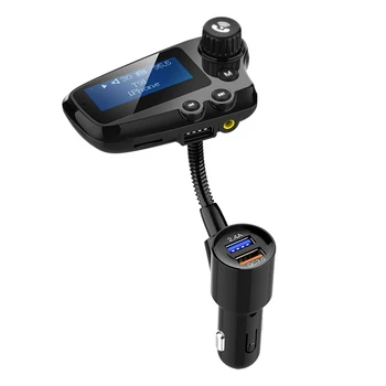 

Bluetooth Car Kit Handsfree FM Transmitter AUX Audio Receiver Car MP3 Player Phone USB Quick Charger LCD Display