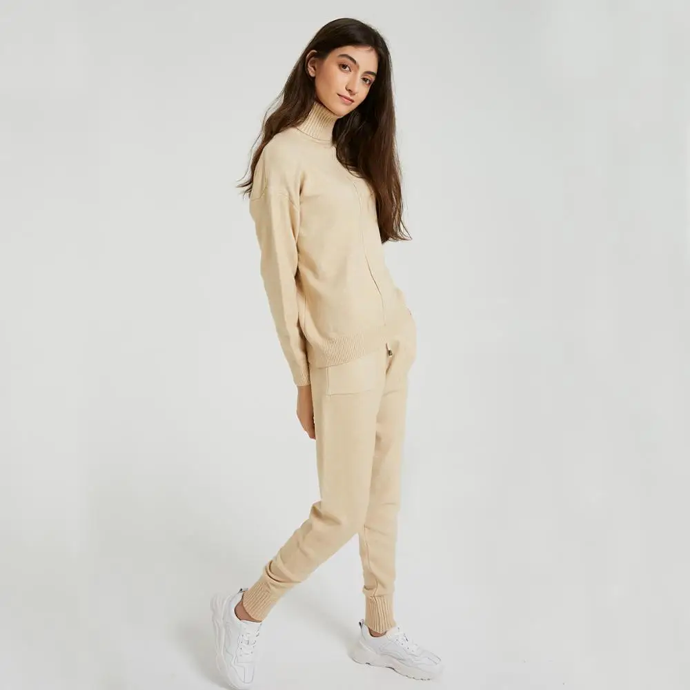 Najtaniej WIXRA swetry damskie 2018 jesień zima kobiet z golfem na co dzień luźne damskie swetry z dzianiny swetry odzież damska