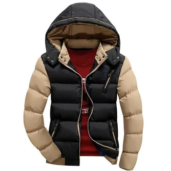 

New Arrival Men Jacket Warm cotton coat mens casual hooded jackets Handsome thicking Parka Plus size XXXXL Coats