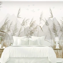 Diantu пользовательские обои для украшения дома фрески Современные Простые тростники пейзаж ТВ фон настенные фрески 3d обои