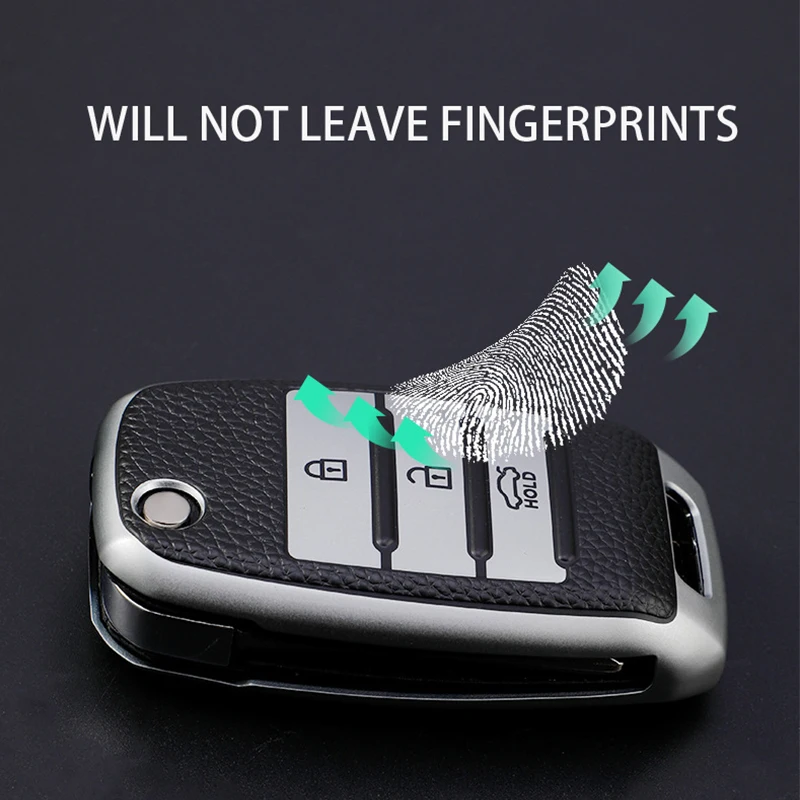 3 Buttons TPU+Leather car key case for Kia Rio 3 K2 Ceed Cerato K3 Sportage 4 Picanto K5 Optima Sorento Forte Stinger key case key case cover car key shell