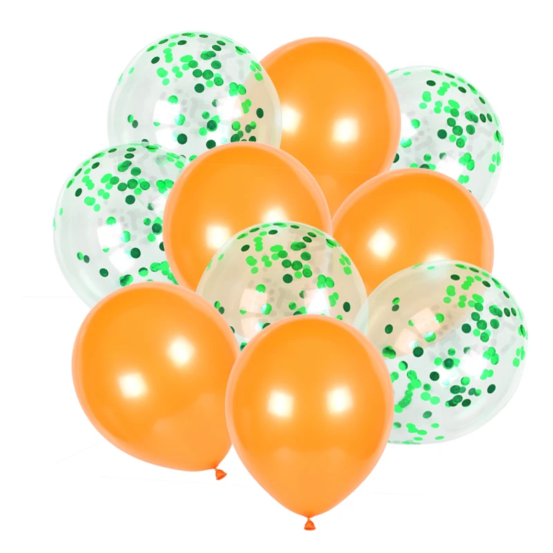 10 шт. 12 дюймов зеленый золотой прозрачный латексный шар Цветные конфетти блестки надувные воздушные шары для свадьбы и дня рождения Декорации для вечеринки - Цвет: style 3