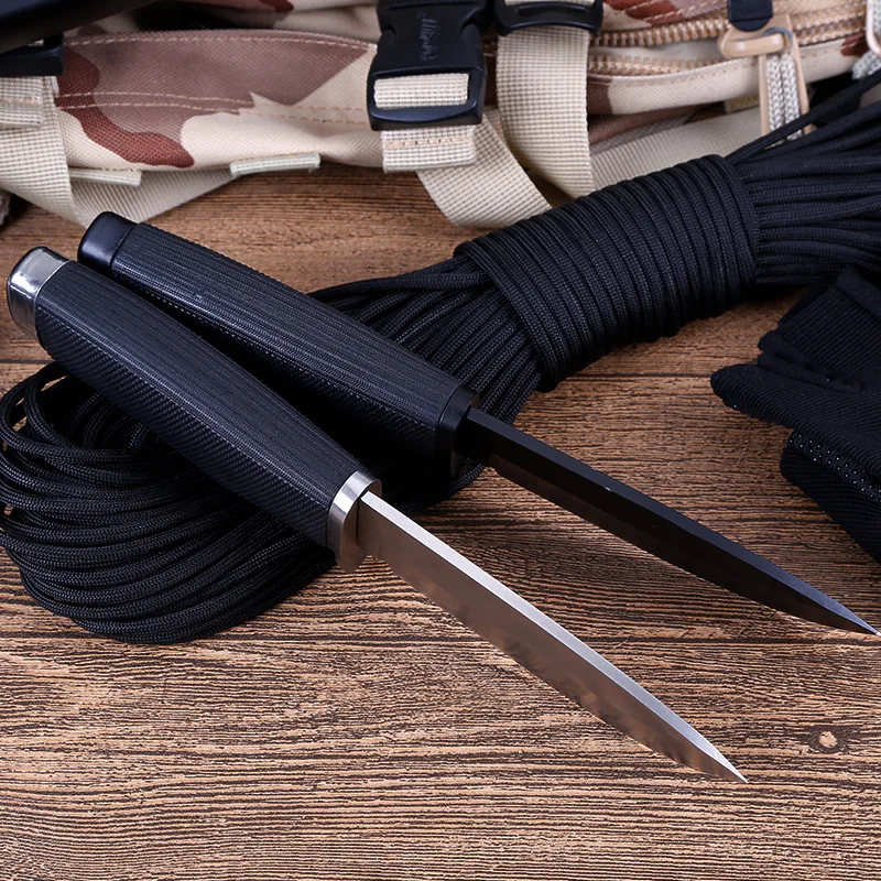 Tactical Fixed Blade 7CR14Mov Hunting Knife Outdoor Survival Tactical Knife Self-defense Hiking Camping Knives With Nylon Sheath