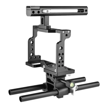 

C15-B Camera Cage + Top Handle Kit Aluminum Alloy with Cold Shoe Mount for Nikon Z6/Z7 DSLR Camera