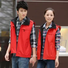 Весна и осень Открытый флисовый жилет для мужчин и женщин водонепроницаемый теплый работы рекламировать мужчин t пальто стиль настраиваемый