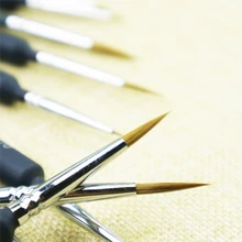 9 шт. наконечник Нейлоновая Щетка для волос набор художников акриловая ручка для рисования акварелью 634B