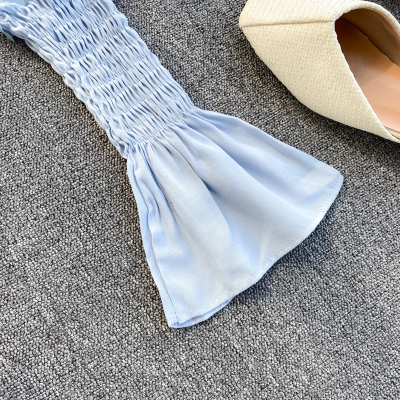 Neploe французский суд стиль сетки лоскутное аппликации Blusas Slash средства ухода за кожей Шеи с открытыми плечами плиссированная блузка расклешенная с длинным рукавом Тонкий Shirt48459