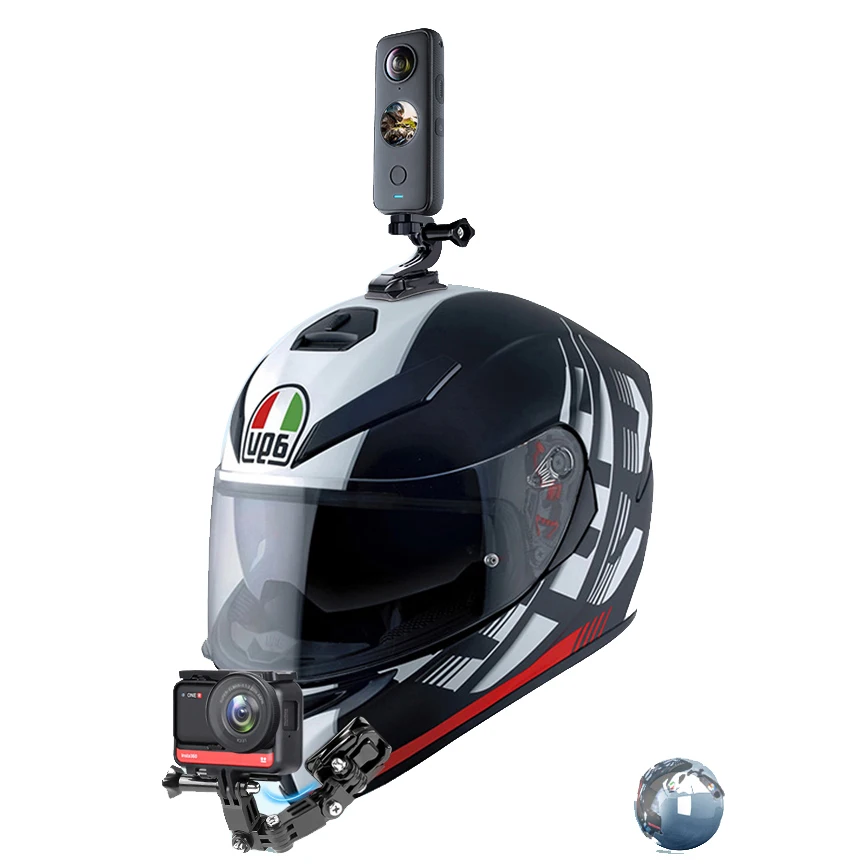 Set di accessori moto per Insta360 One X2, One X, One R, Gopro Hero Max, Fusion, DJI OSMO Action Camera