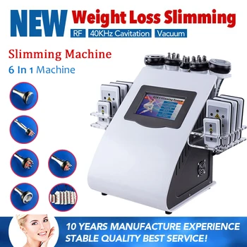 

New Design 6 In 1 Ultrasonic Cavitation Vacuum Laser Slimming Machine for Spa CE Fast Shipping